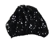 Černý flitrovaný baret H&M