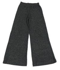 Tmavopšedé žebrované úpletové široké legíny Primark