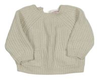 Smetanový žinylkový svetr Zara