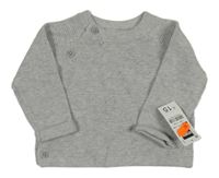 Šedý vzorovaný žebrovaný svetr Dunnes Stores