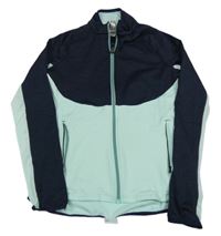 Tmavomodro-tyrkysová propínací funkční mikina Decathlon