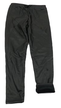 Černé zateplené koženkové legíny Kiki&Koko