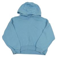 Světlemodrá crop mikina s kapucí Zara