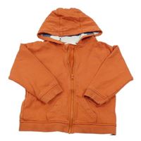 Oranžová propínací mikina s kapucí John Lewis