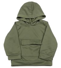 Khaki mikina kapucí 