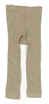 Béžové žebrované punčocháčové legíny H&M