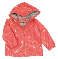 Neonově růžová třpytivá jarní bunda s kapucí M&S