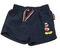Tmavomodré plážové kraťasy s Mickeym Primark