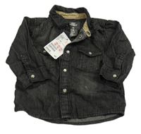 Nové - Tmavošedá riflová košile H&M