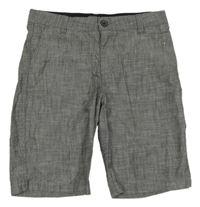 Šedé melírované plátěné chino kraťasy H&M