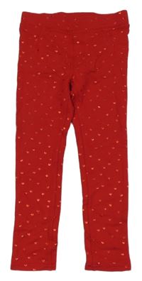 Červené tregíny se srdíčky H&M