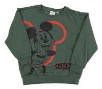 Zelená mikina s Mickeym Disney