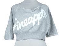 Dámské šedé crop mikinové tričko s logem Pinepple 