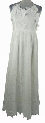 Dámské bílé dlouhé šaty s krajkou May 