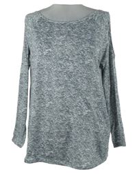 Dámské šedé melírované triko s volnými rameny Atmosphere 