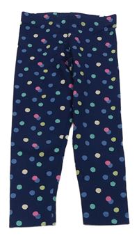 Tmavomodré puntíkaté legíny M&S