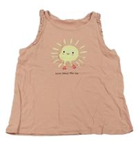 Světlerůžový top se sluníčkem H&M