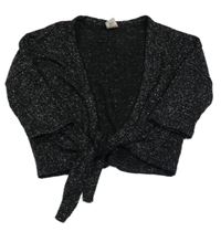Černé třpytivé svetrové bolerko TU