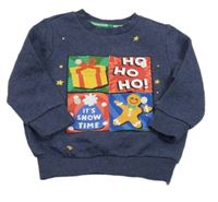 Tmavomodrá mikina s obrázky F&F