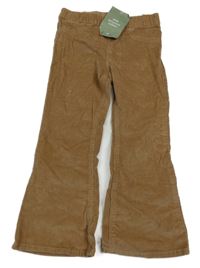 Nové - Béžové elastické flare manšestráky H&M