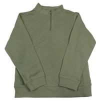 Khaki mikina se zipem Primark