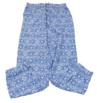 Modré vzorované lehké kalhoty Y.F.K.