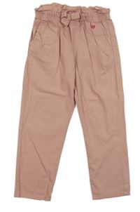 Růžové plátěné kalhoty se srdíčkem H&M