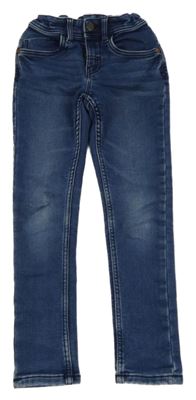 Modré elastické teplákové skinny rifle C&A