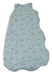 Modrý spací pytel s myškami a obrázky 