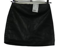 Nové - Dámská černá koženková minisukně H&M