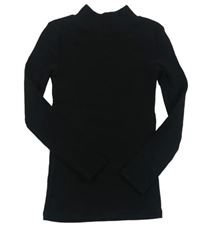 Černé žebrované triko se stojáčkem F&F