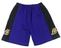 Fialovo-černé sportovní kraťasy -  Lakers