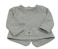 Šedá mikina s čumákem Vertbaudet