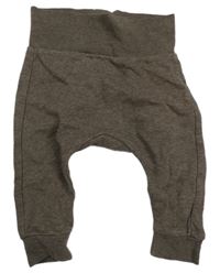 Hnědé melírované baggy tepláky H&M