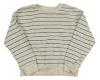 Smetanovo-modrá pruhovaná mikina Primark