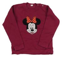 Vínová mikina s Minnie 