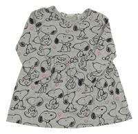 Šedé bavlněné šaty se Snoopym H&M