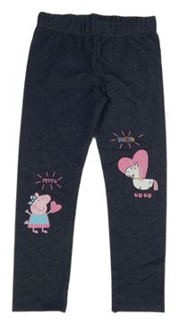 Tmavomodré legíny riflového vzhledu s Pepinou