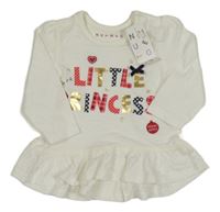 Nové - bílá tunika s nápisy Nutmeg