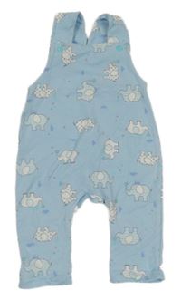 Světlemodré laclové tepláky se slony 