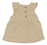 Béžová vzorovaná tunika s volánky Topomini