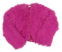 Růžové chlupaté podšité bolerko Shein