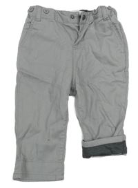 Šedé plátěné kalhoty Obaibi