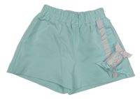 Pomněnkové teplákové kraťasy s pruhy a 3D bonbonem