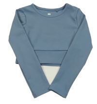 Modrošedé sportovní crop triko F&F