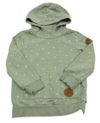 Světlekhaki květovaná mikina s kapucí Topolino