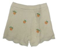 Béžové pletené kraťasy s ovocem F&F