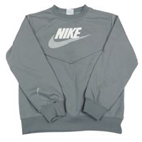 Šedá sportovní mikina s logem Nike