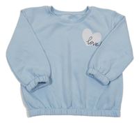 Světlemodrá mikina se srdíčkem Primark