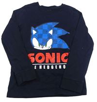 Tmavomodré triko se Sonicem